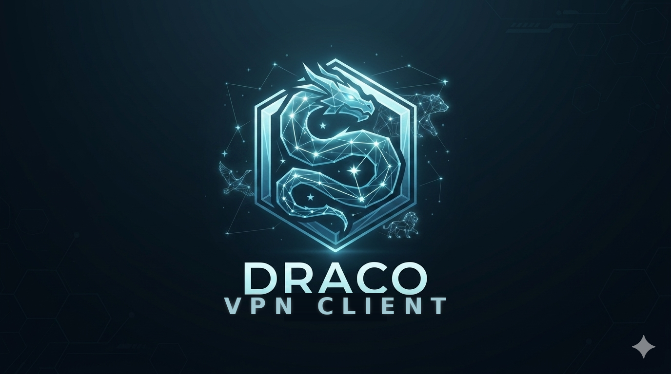 Draco app — server list, connect toggle, and post-quantum status